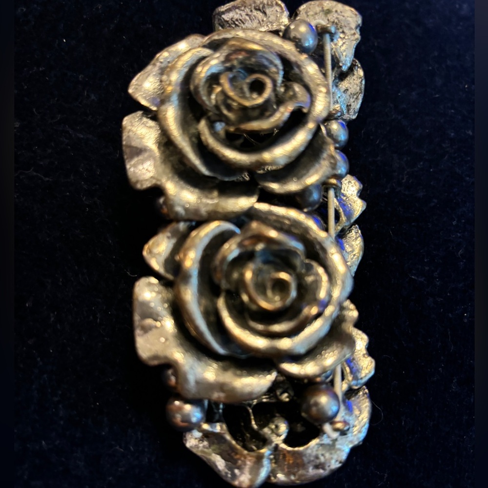 Antique Sliver Rose Bracelet